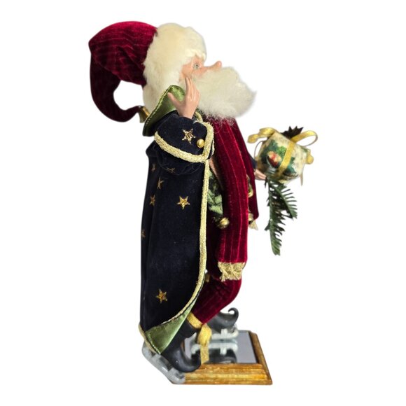 Mark Roberts Christmas Ice Skating Santa on Mirror Base Holding Gift Box 14" - Picture 12 of 12